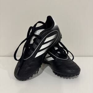 Adidas Goletto IX Turf Indoor Cleats Little Kids Size 11K Black White 3 Stripe